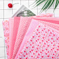 Pikkukuva 4 / 8: 7 kpl 25*25cm Puuvillakangas DIY Sekalaiset Neliöt Esikatkaistut Vuodevaatteiden Sarjan Neljännekset Paketti (Vaaleanpunainen)