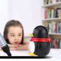 Miniatyrbillede 4 af 8: Dejlig Magic Auto-induktion Penguin Følg Drawn Line Legetøj Dyremodel (sort + hvid)
