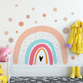 Miniatyrbild 3 av 5: Little Dots Regnbåge Väggdekor Självhäftande Väggdekor för Vardagsrum Sovrum Kök Heminredning