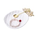 Miniatyrbillede 2 af 5: Keramisk tallerkenfad 3D Ananas Design Ring Organizer Smykkebakke Hvid