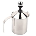 Miniatyrbilde 1 av 8: 400 ml rustfritt stål melkeskummer håndpumpe melkeskummer med fjær for kjøkkenutstyr