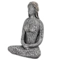 Miniatyrbilde 3 av 8: Yoga Pose Statue Syntetisk Harpiks Enkelt Rustikk Meditasjonsfigur for Hjemmedekorasjon Ornament Yoga Studios GaveGrå