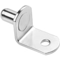 Miniatyrbillede 1 af 5: 50 stk. 6 mm forniklede metalhyldestøttepløkker L-formet træ- eller glashyldeholder til skab, skab og reol