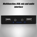 Pikkukuva 3 / 8: USB2.0 HDAUDIO Floppy-etupaneeli 3,5' 9Pin to 2 USB2.0 -liitäntä mikrofoniäänellä