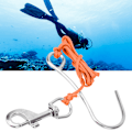 Miniatyrbilde 5 av 8: Scuba Diving Drivkroker med line rustfritt stål klips Enkel revkrok Utstyr orange