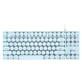 Miniatyrbillede 8 af 8: Gaming Keyboard USB Rundt 87 taster Farverigt Baggrundsbelyst Ergonomisk Mekanisk Touch Wired Keyboard til Desktop Laptop PC Blå