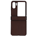 Pikkukuva 1 / 8: Phone case OPPO:lle Find N2 Flip Carbon Fiber Texture -taitettava matkapuhelimen muovinen case ruskea