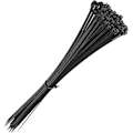 Pikkukuva 1 / 5: Suurikokoinen letkukiristin 500 mm x 7,6 mm, nippuside, suuret nylon-nippusiteet, 500 mm nippusiteet, musta, 100 kappaleen pakkaus