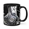 Miniatyrbillede 1 af 5: Mekaniker Motor Kaffekrus - Motor Stempel Sort Kaffekrus - 350ml C