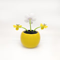 Miniatyrbillede 5 af 5: 3 stk. Solcelledansende Blomst Bi Legetøj Animeret Bils Instrumentbræt Kontor Bord Dekoration