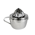 Miniatyrbilde 1 av 5: Manuell sitrusjuicer i rustfritt stål med beholder - Oppvaskmaskinsikker sitronlime appelsin grapefruktpresse