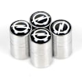 Miniatyrbillede 1 af 5: 4 stk. tyverisikre sekskantede dækventilhætter i aluminium, støvhætter til bildæk til Opel Astra Insignia Mokka Zafira Corsa Zekai Style2silver