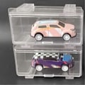 Miniatyrbillede 2 af 5: 10 stk. Klar Akryl Display Case til Bilform, Hjul Bilmodel Display Case Skala Hjul Display Case A