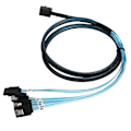 Pikkukuva 8 / 8: Mini SAS HD 12 Gt/s SFF-8643 - 4 SATA LSI-sovitinkortin kaapeli 1 m/1,1 jaardia punottua kuparia, vaihto