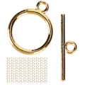 Miniatyrbild 4 av 8: 100 set spännen i guld, legering, armband, OT-spänne, gör-det-själv-smyckestillverkning