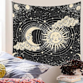 Miniatyrbild 4 av 5: 1 st Väggbonad Tyg Väggdekor Sovrum Bohemisk Väggbonad Psykedelisk Mandala Väggbonad för Vardagsrum Sovsal (150*200CM)