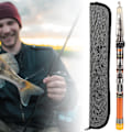 Miniatyrbilde 5 av 8: Karbonfiber Hard Justerbar Mini Lomme Fiske Stang Mini Ultrakort Bærbar Kompakt Sjø Støping Stang Tilbehør