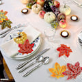 Miniatyrbilde 3 av 5: 500 stk. Kunstige høstløv av lønn, falske høstblader for hjem, soverom, kjøkken, restaurant, midtstykker, DIY julebord, Thanksgiving-bord