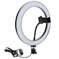 Miniatyrbilde 2 av 8: UN-260 LED-ringlampe med tre farger, trinnløs dimming, bueoverflate, fylllys, 26 cm, 26 W