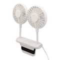 Miniatyrbillede 4 af 8: Hvid skrivebordsventilator med justerbar klemme 3 gear 360° roterende USB bordmonitor køleventilator til kontor