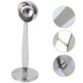 Miniatyrbillede 2 af 4: 1 stk. 2-i-1 Kaffetamper i rustfrit stål med ske Professionel Espresso Kaffetamper til Cafe Hjem (Sølv)