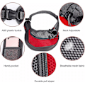 Miniatyrbilde 2 av 5: Skulderveske for liten hund, katt, kjæledyr, lett, slitesterk reiseveske for valp, kattunge, pustende reiseveske rød total lengde 37cm Inne
