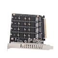 Miniatyrbillede 7 af 8: M.2 NVME SSD til PCIE X16 Adapter 4 Port High Speed ​​4x32Gbps Soft Raid Card med individuel LED-indikator til computere
