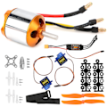 Miniatyrbillede 4 af 8: 2217 KV1250 Motor 8060 Propeller Styremotor 40A XT60 ESC til RC Helikopter