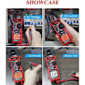 Miniatyrbillede 2 af 5: Amperemeterklemme, 6000-tællers TRMS automatisk klemmetang multimeter, AC strøm/AC DC spændingsmåling/temperatur/modstand/kapacitans/diode/kontinuitet/d