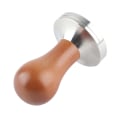 Miniatyrbillede 7 af 8: 1 stk træhåndtag rustfrit stål espresso kaffe tamper presseværktøj med 58 mm flad base varm