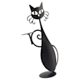 Miniatyrbild 3 av 8: Hemdekorationsljusstake Hållbar Katt Ljusstake Dekorativ Ljusstakehållare för Heminredning Bröllopsmiddag Fest Katt Serverar En Rätt