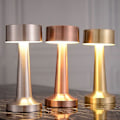 Miniatyrbillede 2 af 5: Genopladelig LED Bordlampe Touch Sensor Skrivebordslampe Svampelampe Soveværelse Restaurant Bar Kaffebar Indretning Guld A