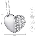 Pikkukuva 3 / 5: Sydämenmuotoinen Diamond USB muistitikku (sininen 32 Gt), Advanced Heart Diamond High Speed ​​​​USB 3.0 Flash Data Storage Stick