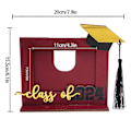 Miniatyrbillede 2 af 5: Fotoramme Træ Graduation Billedramme Bachelorhat Sort