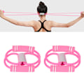 Miniatyrbild 6 av 8: 2st 8-format dragrep Bröstexpanderare elasticitetsbälte Stretching rem Yoga Fitness rosa