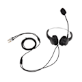 Miniatyrbilde 1 av 8: Call Center Headset med dobbel 3,5 mm plugg hørselsvern støydempende mikrofon datamaskin headset