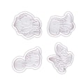Miniatyrbillede 4 af 8: 4 stk. bageform sikker nem afstøbning varmebestandig dinosaur form fondant kageforme til kiks chokolader slik