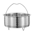 Miniatyrbilde 1 av 5: Dampkurv i rustfritt stål Metall Dampinnsats Damping Rack Grønnsaker Frukt Dørslag Sil-B3