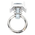 Miniatyrbillede 7 af 8: 6 stk. enkelt studsbeslag L-skinne med rund ring rustfrit stål aluminium lastkontrol studs fastgørelsesbeslag til flyselskabsskinne logistikinstallation