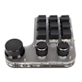 Miniatyrbilde 8 av 8: Mini tilpasset tastatur 9 taster 3 knapper programmerbar RGB bakgrunnsbelyst programmering makro tastatur for dataspill programvare svart
