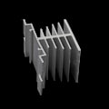 Miniatyrbillede 5 af 5: 1 stk. Enkeltfaset Solid State Relæ SSR Køleplade Aluminium Dissipation Radiator