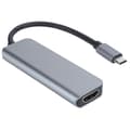 Miniatyrbilde 6 av 8: Multifunksjonell Type C Hub HDMI 2x USB3.0 Utgangsadapter Dockingstasjon Aluminiumslegering