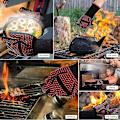Miniatyrbilde 4 av 5: Grillhansker, 1 Par - Varmebestandige Ovnshansker Opp Til 800°C, Matlagingshansker