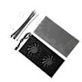 Miniatyrbild 7 av 8: GPU Bakplatta Kylare Aluminiumlegering Snabb Kylfläns 4 Pin Bakplan Minneskylare för RTX3090 3080 3070