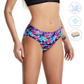 Miniatyrbild 2 av 5: Läcksäker bikiniunderdel med hög midja för kvinnor - Perfekt för tonåringar badkläder och badbyxor shorts XXL Blå