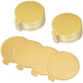 Miniatyrbilde 1 av 5: Moussekakebrett Engangs Gullpapp Runde Kakestativer Dessertbrett Kakebunn Papirtallerkener for Bryllup, Bursdag, Fester 100 Stykker