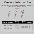 Miniatyrbilde 6 av 8: 5 stk 30g/40g Sakte Fall Pitch Fiske Lures Metall Flat Fiske Jigger Synkende Jigging Agnet for Saltvannsfiske