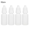 Miniatyrbillede 4 af 8: 50 stk. 10 ml plastik tomme, klembare flasker Øjenvæskedråbebeholder DropperHvid