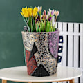 Miniatyrbild 5 av 5: Abstrakt Ansikte Kruka Blomvas Ornament Display Pennhållare Planteringskärl