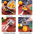 Miniatyrbillede 3 af 5: Rustfrit Stål Citruspresser Heavy Duty Manuel Citronpresser til Appelsin Lime Grapefrugt med Bonus 50